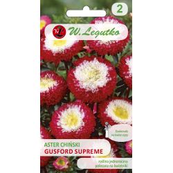 Aster chiński Gusford czerwony z białym 0.50g - Nasiona - W. Legutko Aster chiński Gusford czerwony z białym 0.50g - Nasiona - W. Legutko