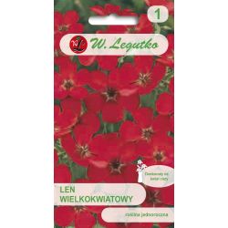 Len wielkokwiatowy czerwony 1g - Nasiona - W. Legutko