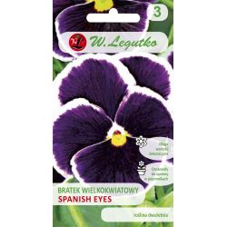 Bratek Spanish Eyes fioletowo-biała 0.40g - Nasiona - W. Legutko