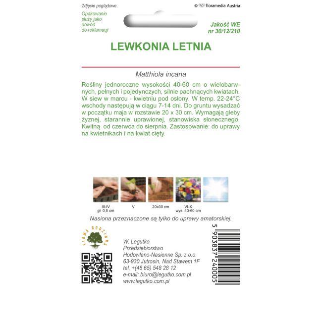 Lewkonia letnia - mieszanka - Nasiona - W. Legutko