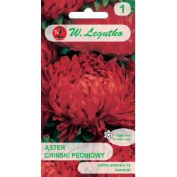Aster chiński peoniowy czerwony 1g - Nasiona - W. Legutko