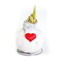 Amarylis - woskowany Walentynkowy z sercem - biały - Cebule i Kłącza - W. Legutko