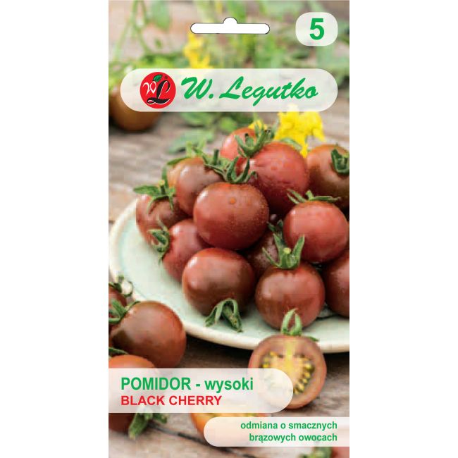 Pomidor gruntowy wysoki - Black Cherry - Nasiona - W. Legutko
