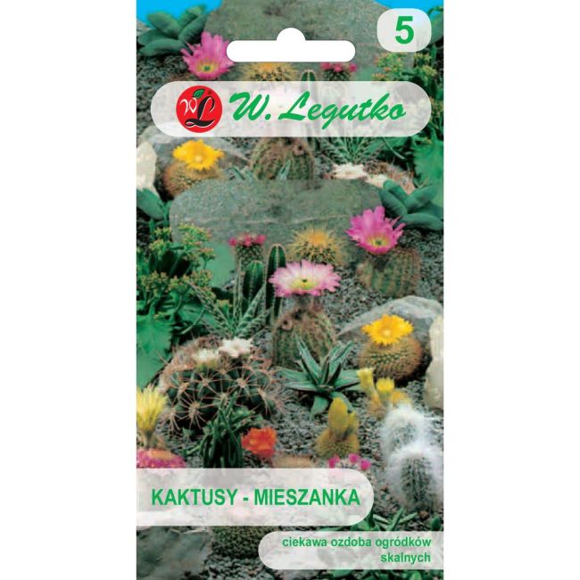 Kaktusy - mieszanka gatunków - Nasiona kwiatów doniczkowych - W. Legutko