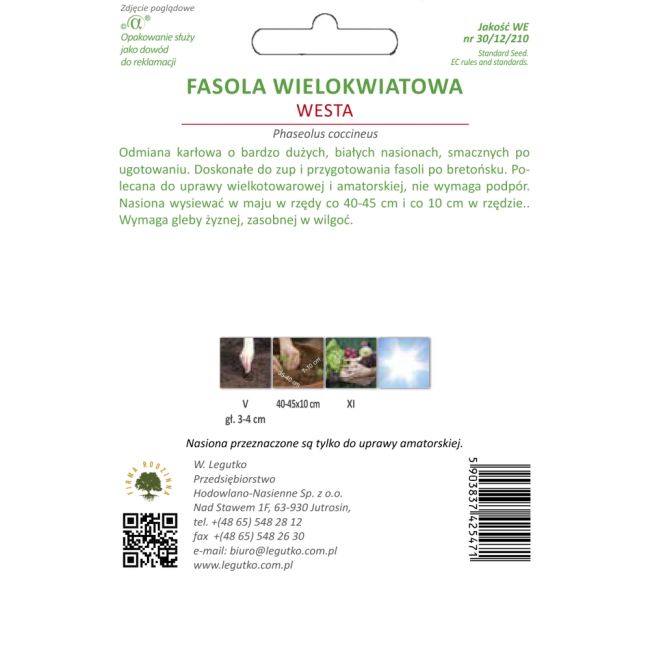 Fasola na suche nasiona - Westa - Nasiona - W. Legutko