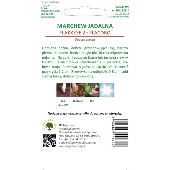Marchew - Flakkese 2 - Flacoro - Nasiona - W. Legutko