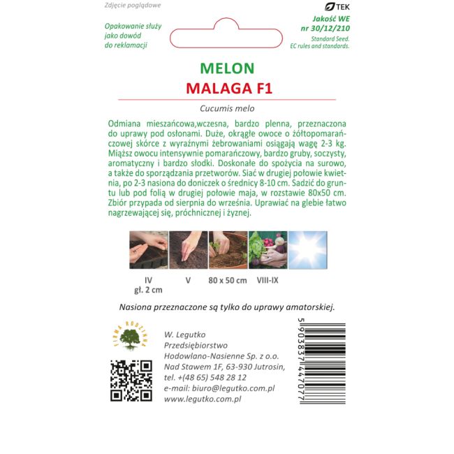 Melon - Malaga F1 - Nasiona - W. Legutko