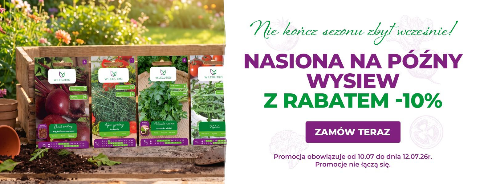 Nasiona na późny wysiew z rabatem -10%