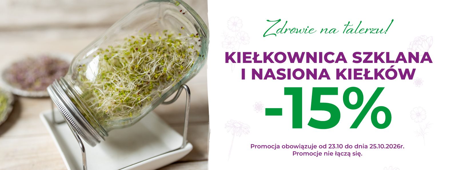 Nasiona kiełków z rabatem -15%