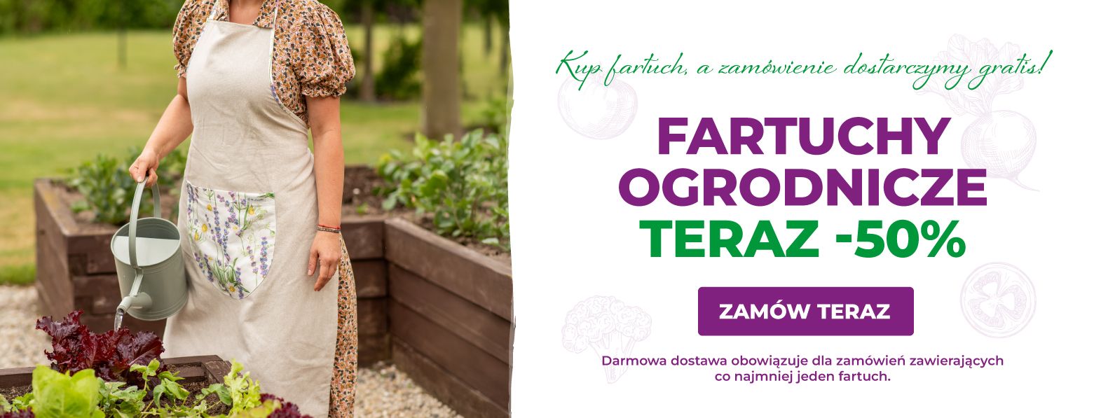 Fartuchy ogrodnicze z rabatem -50%