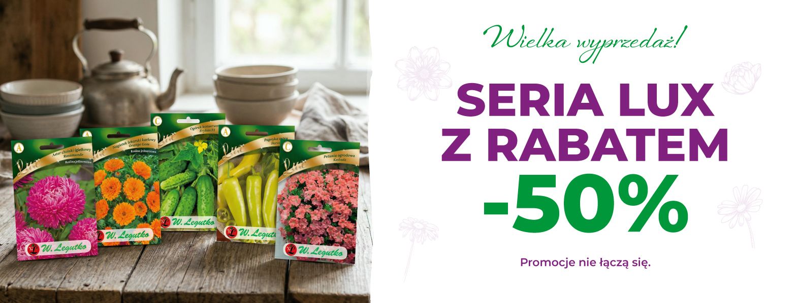 Nasiona z serii Lux z rabatem -50%