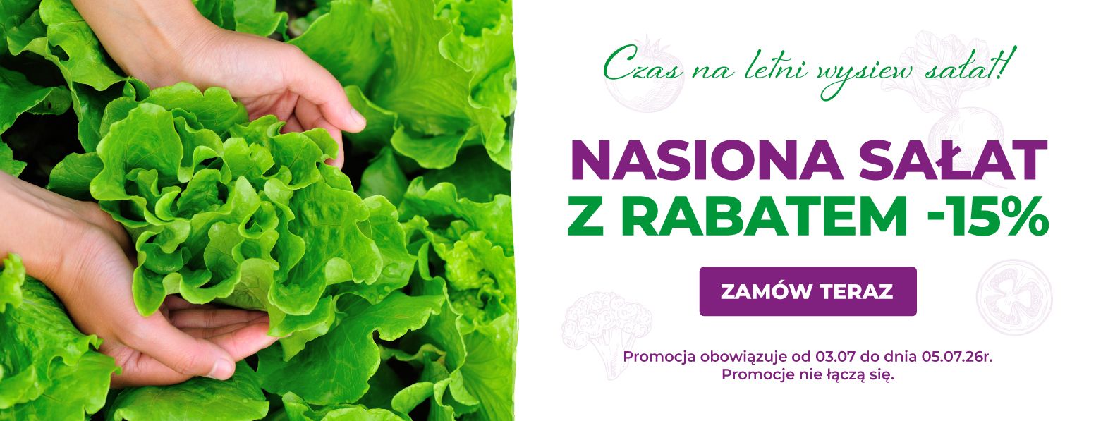 Nasiona sałat z rabatem -15%