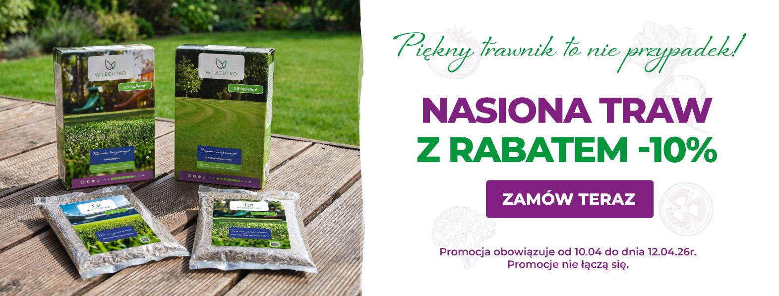 Nasiona traw z rabatem -10%